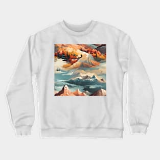 Fantasy Landscapes Mountains Pattern 5 Crewneck Sweatshirt